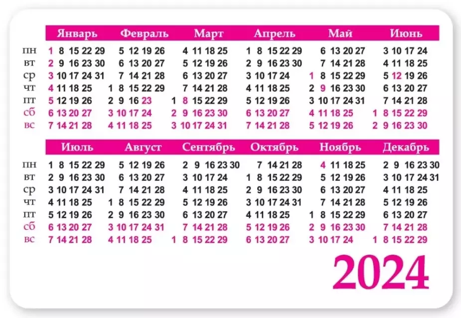 Календарь карманный на 2024 год 9900631