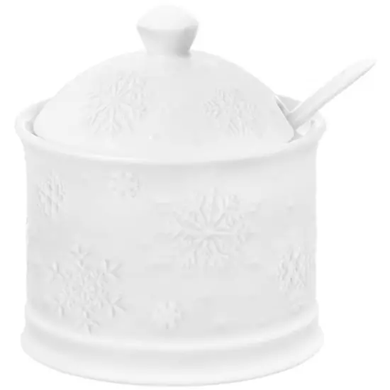 Сахарница 270 мл &quot;Снежинки&quot;, фарфор, 540579