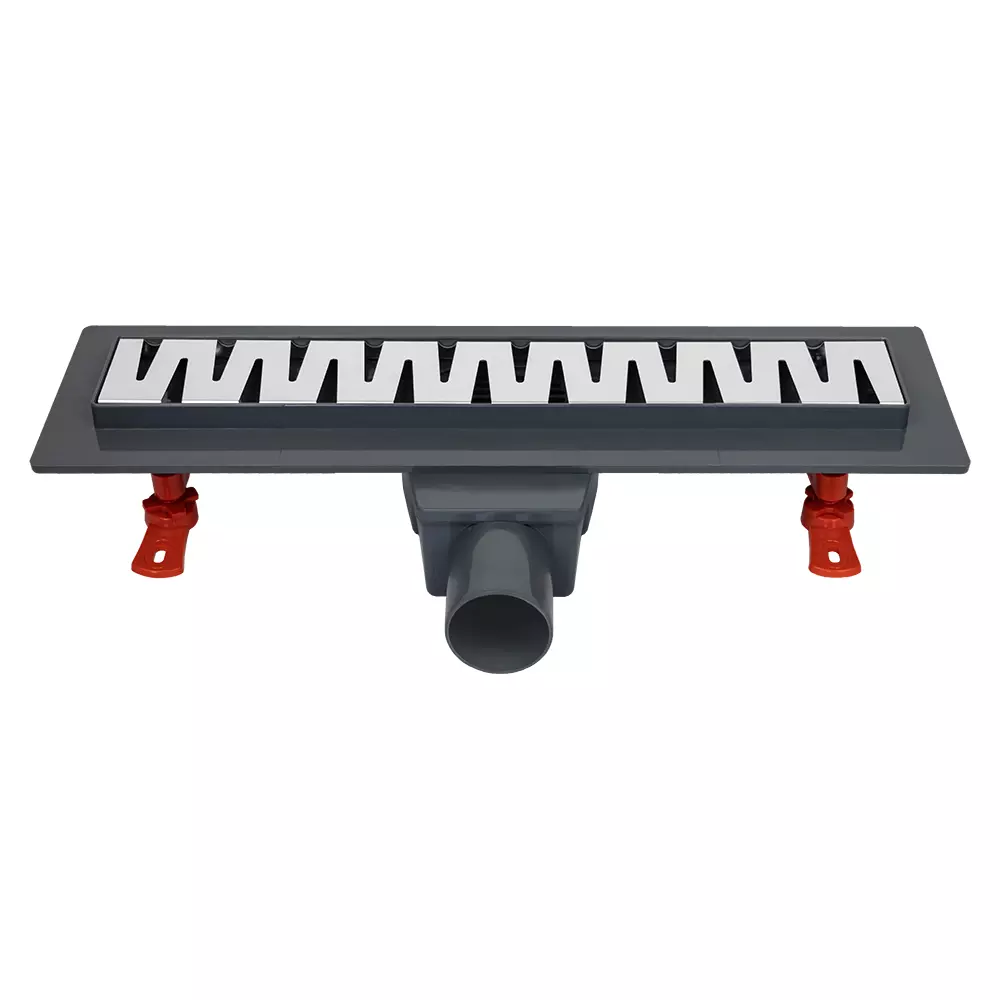 Трап линейный 400 мм, решетка нерж.сталь, комб.затвор, повор. сифон D50мм MASTERPROF ИС.110744