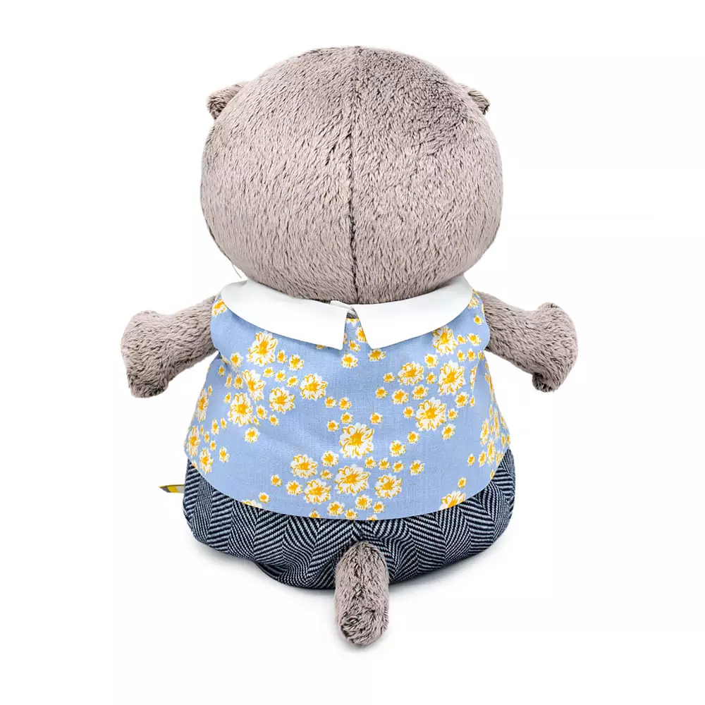 Мягкая игрушка Басик Baby 20 см в жилете в цветочек и брючках Budi basa BB-151