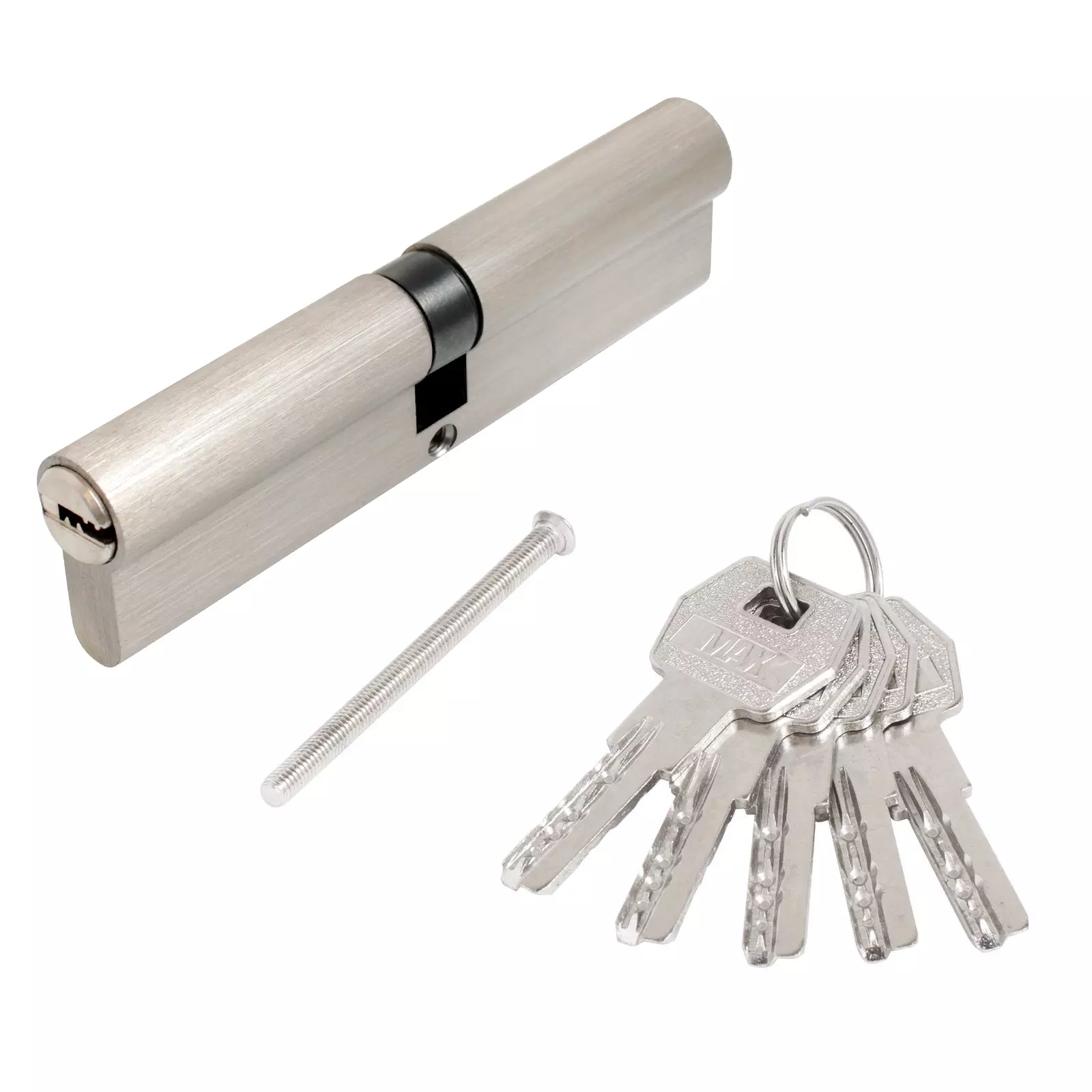 Цилиндровый механизм Стандарт 120 мм (60/60) SN мат.никель 5кл перф.ключ/ключ