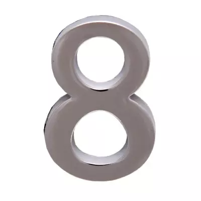 Номер на дверь &quot;8&quot; хром &quot;АЛЛЮР&quot; металл