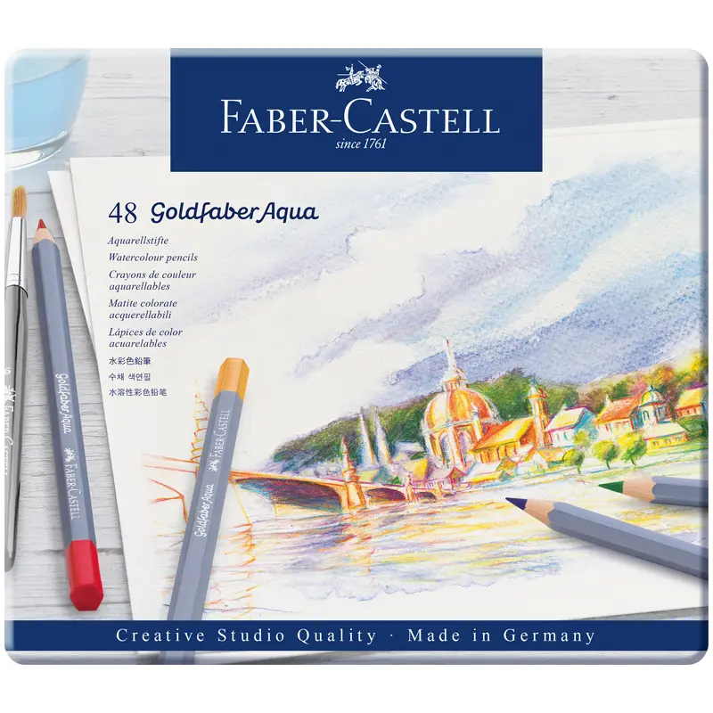 Карандаши акварельные художественные Faber-Castell Goldfaber Aqua, 48 цветов