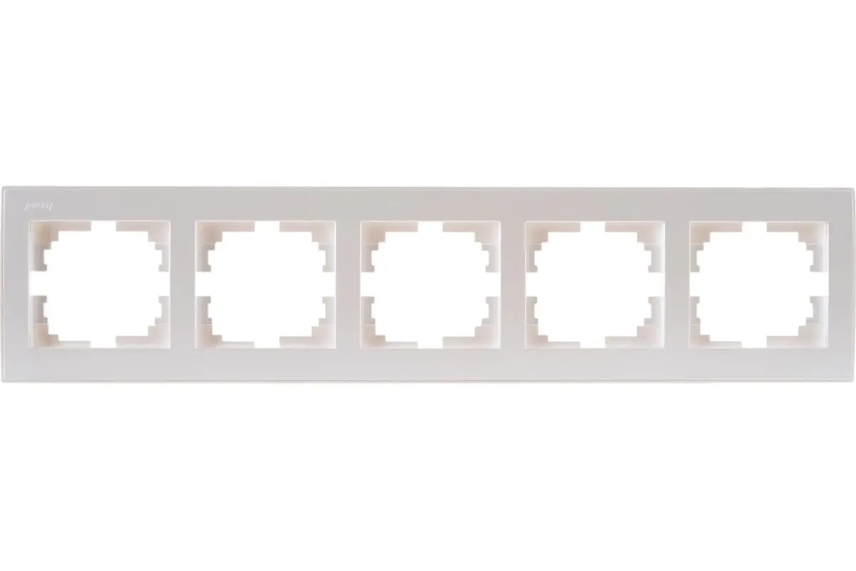 Рамка 5 постов горизонтальная Lezard Karina цвет жемчужно-белый перламутр 707-3000-150