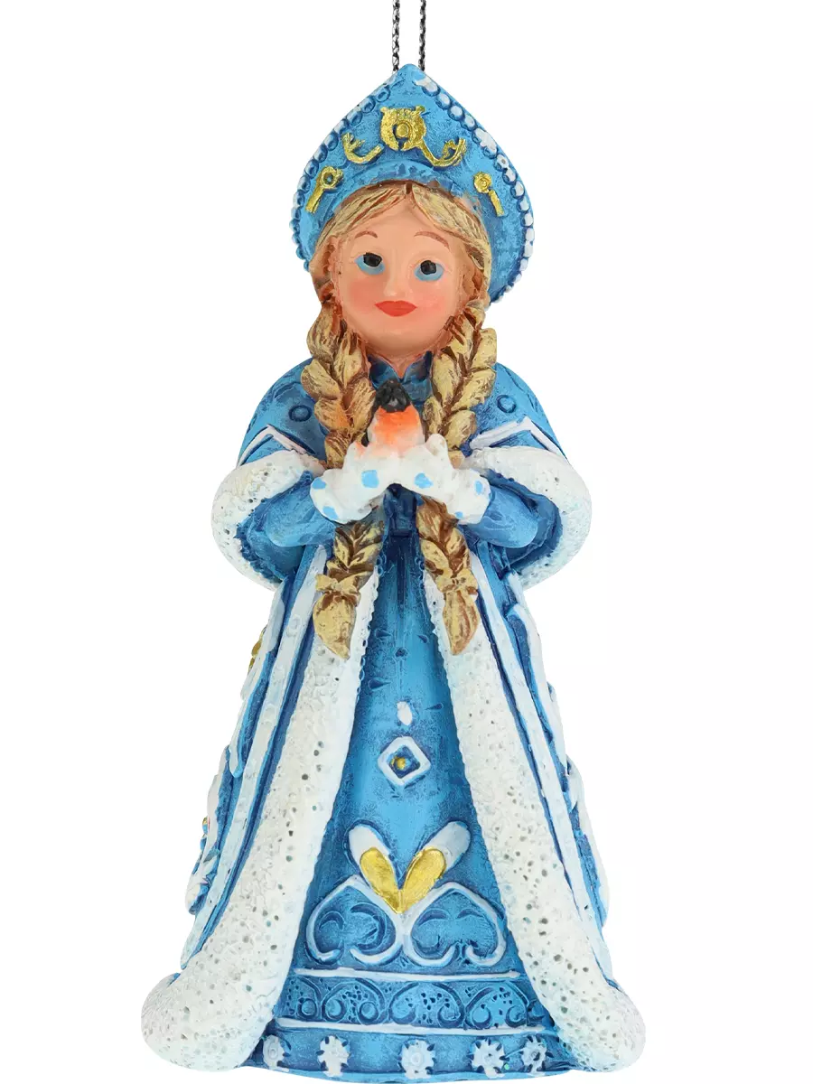 Елочное украшение из полирезины Внучка деда мороза 7 см НУ-2509