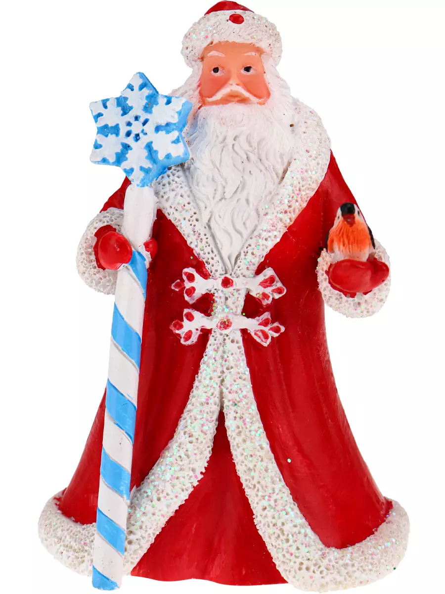 Елочное украшение из полирезины Дедушка мороз 7 см НУ-2508