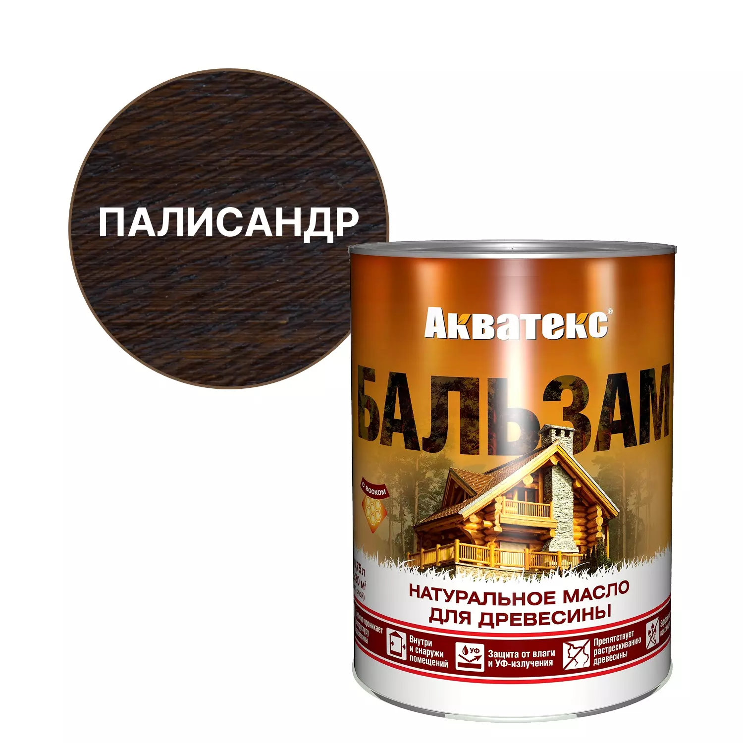 Масло для дерева Акватекс Бальзам палисандр 0,75 л