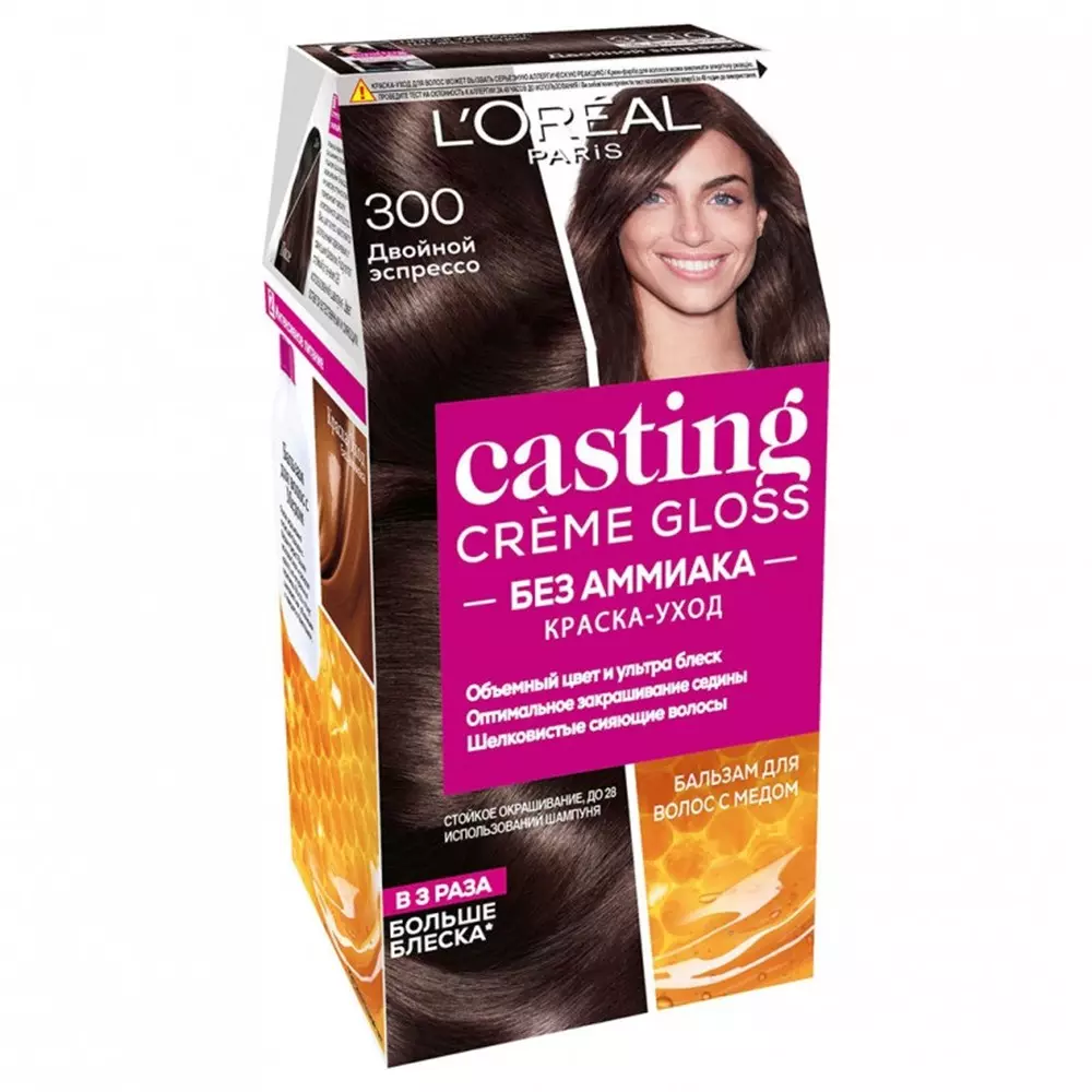 Краска для волос L'Oreal Casting Creme Gloss тон 300 двойной эспрессо, 180мл