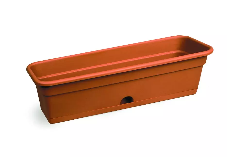 Ящик балконный для цветов 60 см нижний полив Darel ЯБ0160 терракот