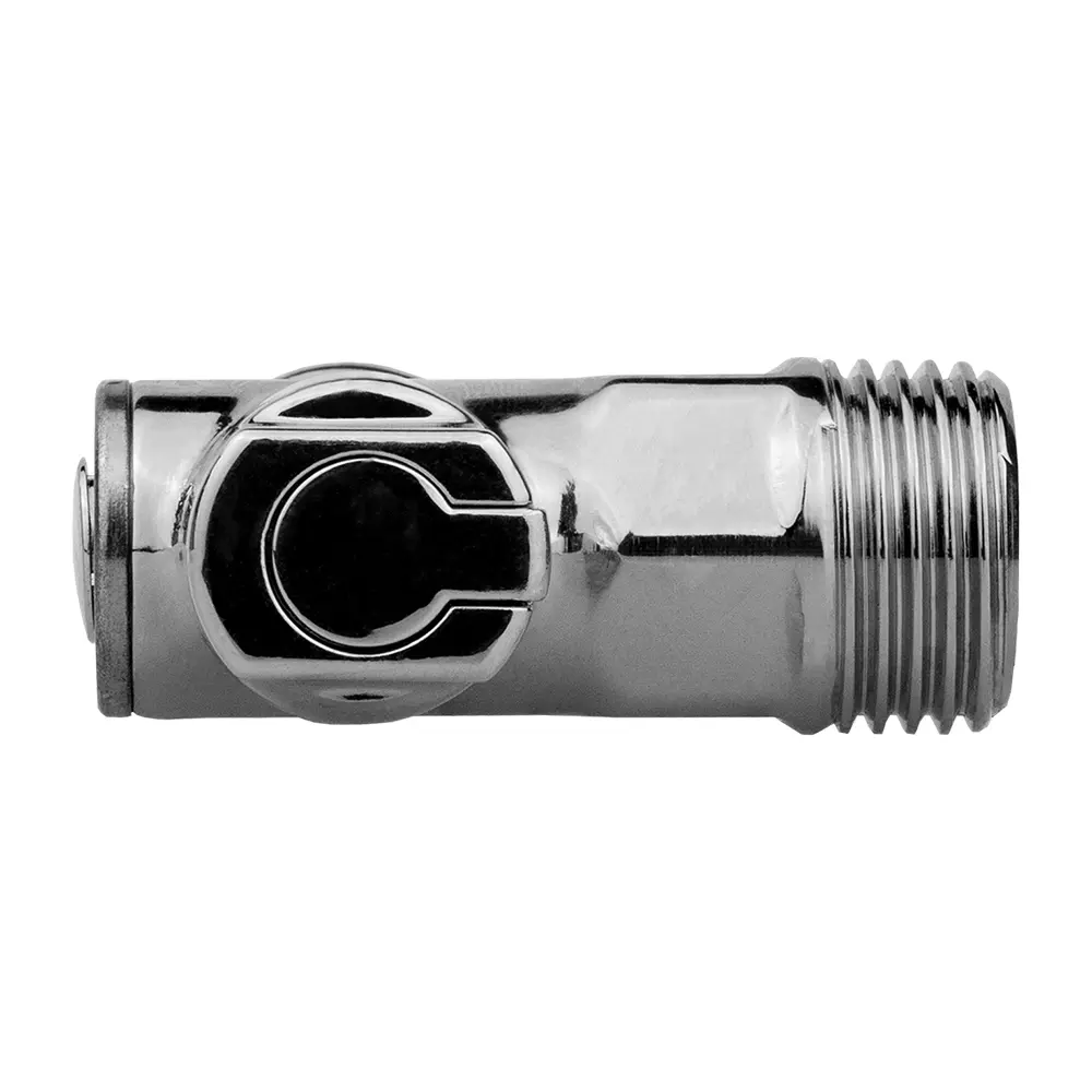 Кран шаровой угловой для бытовой техники 1/2&quot; НР, (универсальный) ХРОМ-POLISH.латунь,ГОСТ, MPF