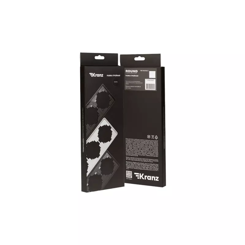Рамка на 3 места оникс Kranz Miele Round KR-78-0753-3