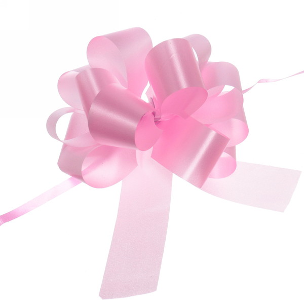Бант для оформления подарка &quot;Блеск&quot; 3 см, d-11 см, Розовый 214-072