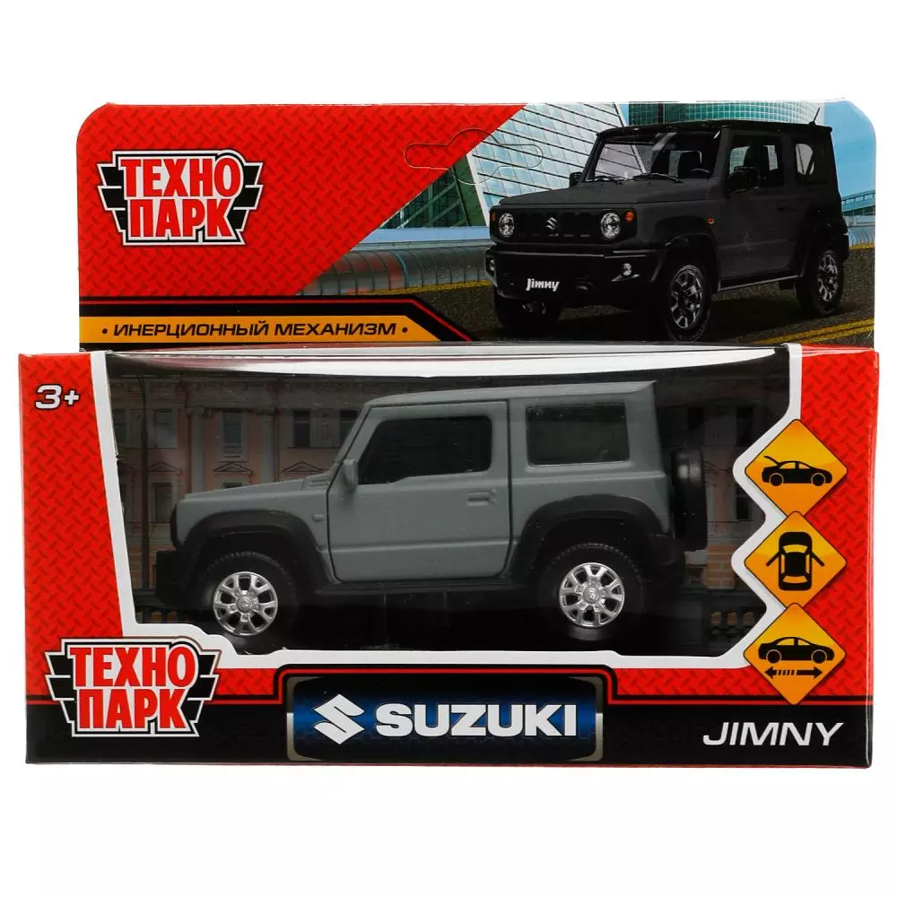 Автомобиль SUZUKI JIMNY 11,5см металл серый Технопарк JIMNY-12FIL-GY