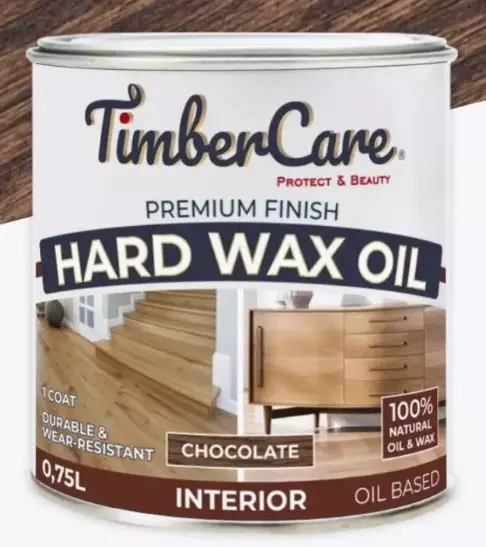 Масло тонирующее с твердым воском TimberCare Hard Wax Oil шоколадный 0,75л