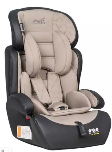 Автокресло детское Costa YB702A24/bpu (Бежевый/экокожа Beige/Black PU)