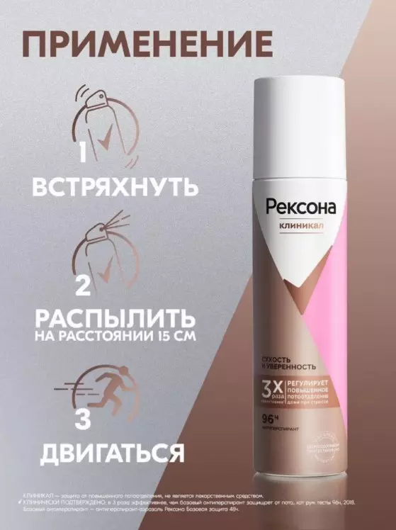 Антиперспирант Рексона Clinical Protection Сухость и уверенность спрей 150 мл