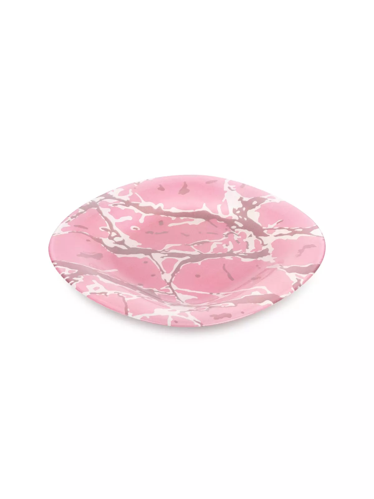 Тарелка десертная 19 см Marble Pink Silver Luminarc Q7480