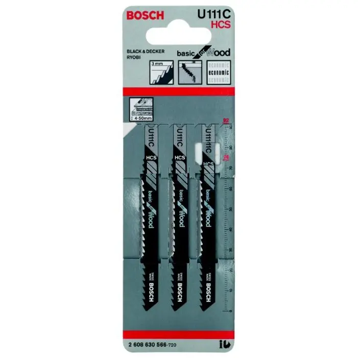 Пилка для лобзика BOSCH Professional3 U 111 С, HCS 2608630566