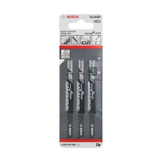 BOSCH Professional3 ЛОБЗИКОВЫЕ ПИЛКИ  U 144 D, HCS 2608630568@@13@32@