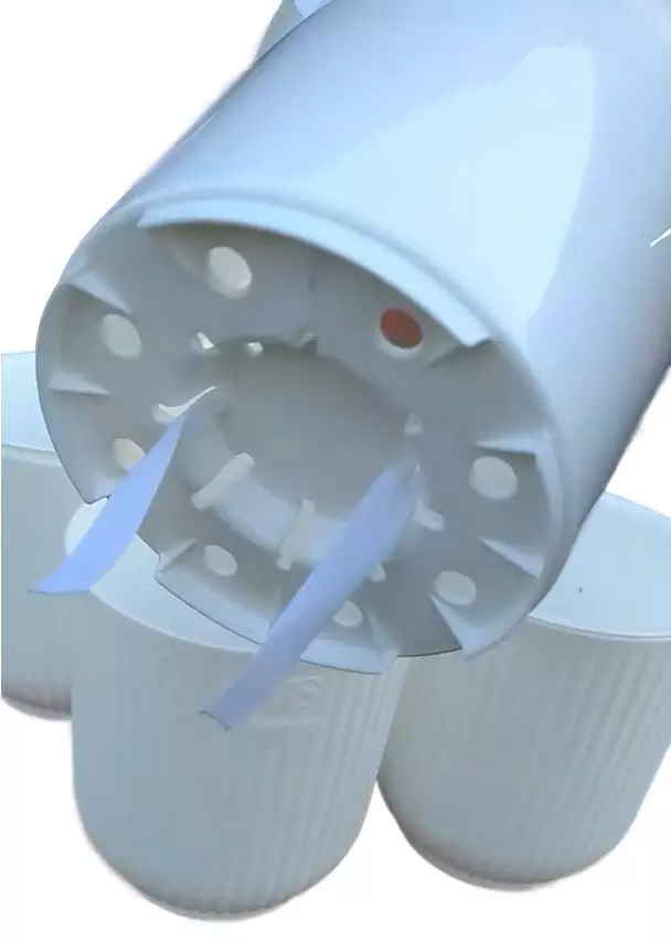 Горшок для цветов 1,6 л с фитильным поливом, D135 мм, дренаж, Эйва VipSet АМО-1,6-01 белый