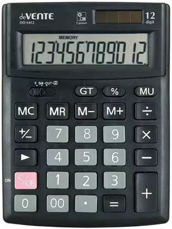 Калькулятор настольный DD-4412, 102x137x31 мм, 12 разрядный, deVENTE 4031313
