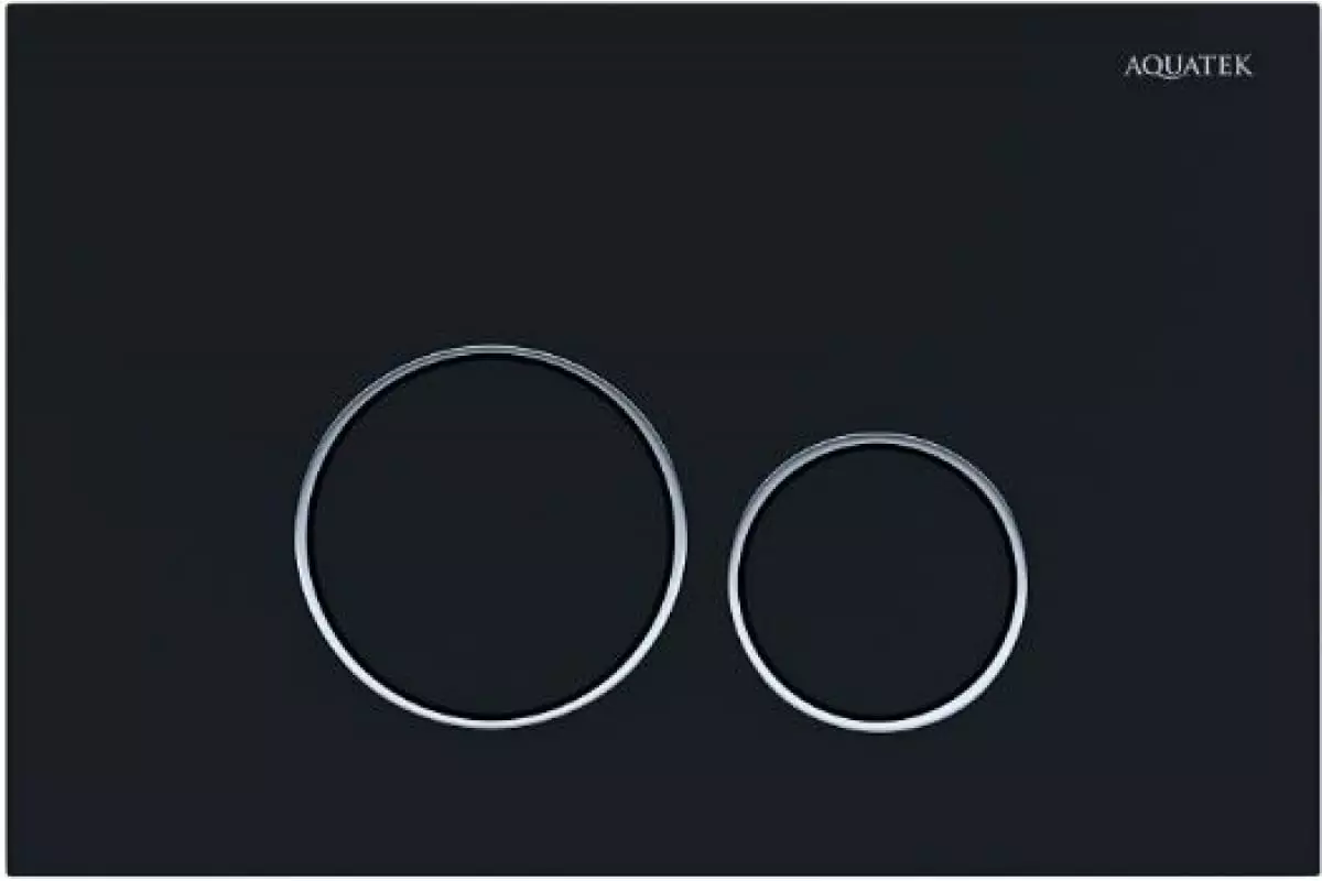 Панель смыва Aquatek KDI-0000020 (005D), Черная матовая ободок хром (клавиши круглые)