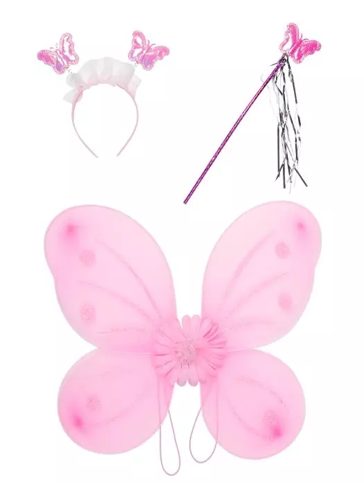 Карнавальный набор: крылья бабочки, украшение на голову, волшебная палочка 45*38см 89595