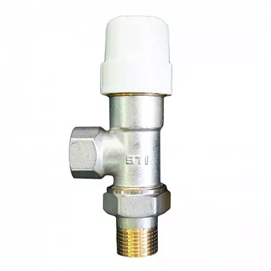 Термостатический клапан осевой 1/2"ВР х 1/2"НР STI для радиатора отопления