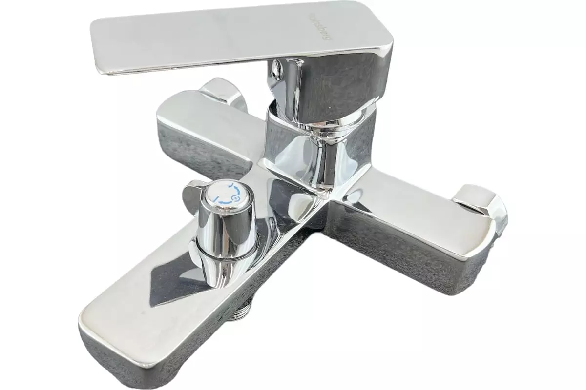 Смеситель для ванны с коротким изливом, хром, Rainsberg R1002F, силумин