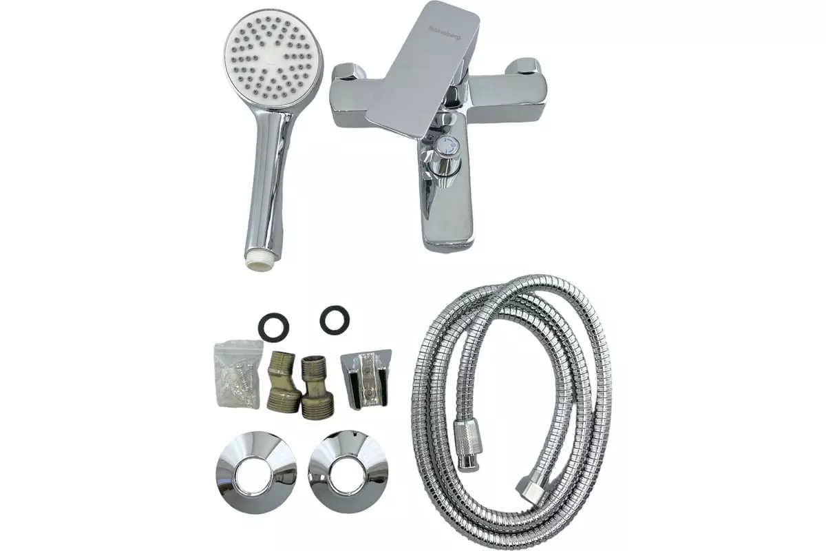 Смеситель для ванны с коротким изливом, хром, Rainsberg R1002F, силумин