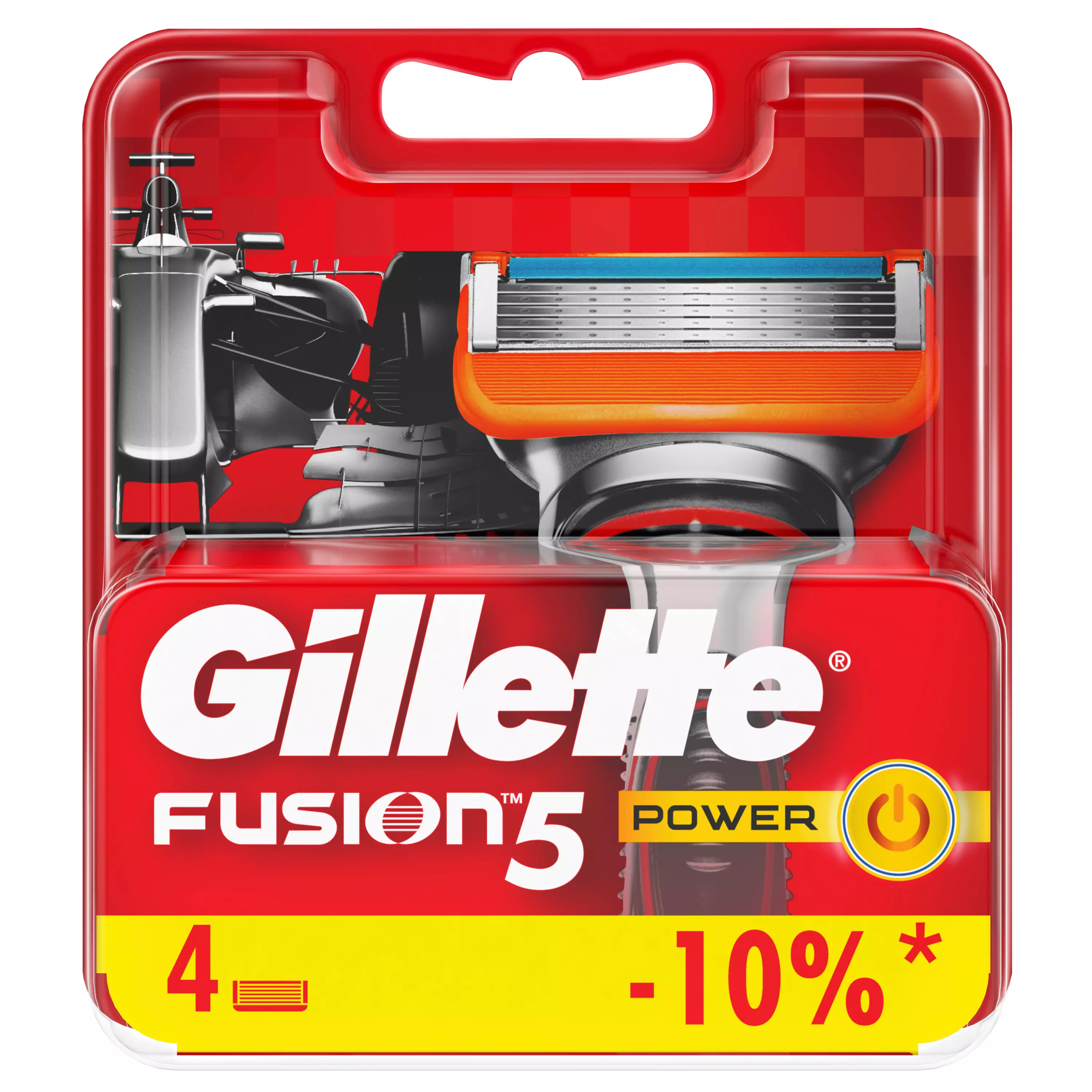 Сменные кассеты для бритья Gillette FUSION Power 4шт