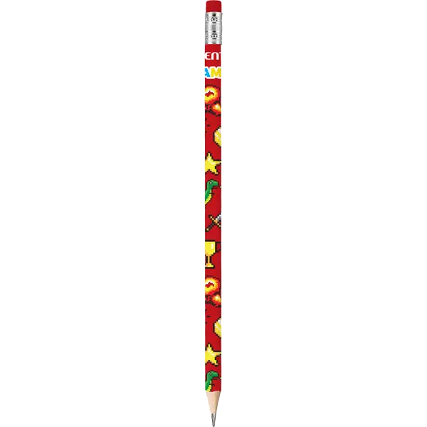 Простой карандаш deVENTE. Game HB, грифель 2 мм, трёхгранный, с ластиком, заточ