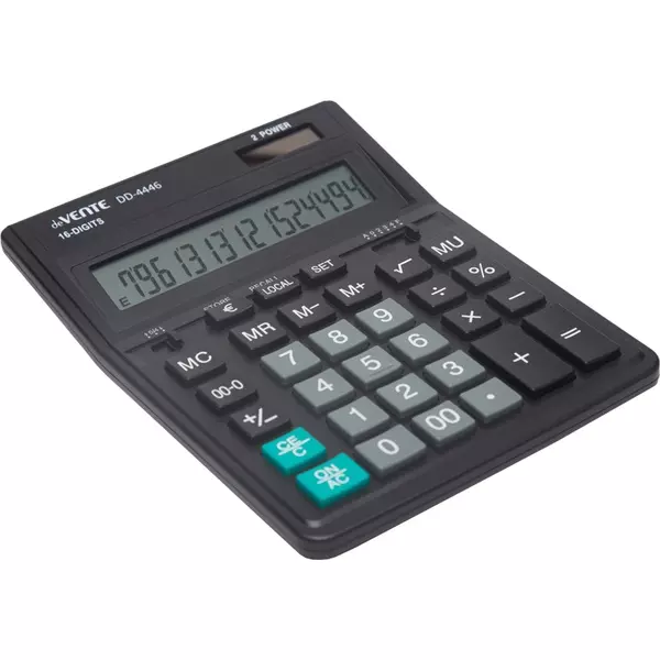 Калькулятор настольный DD-4446, 153x199x31 мм, 16 разрядный, двойное питание, deVENTE 4031316