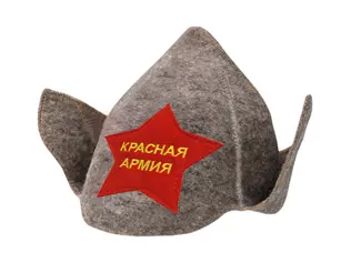Шляпа Буденовка Красная Армия (белый)