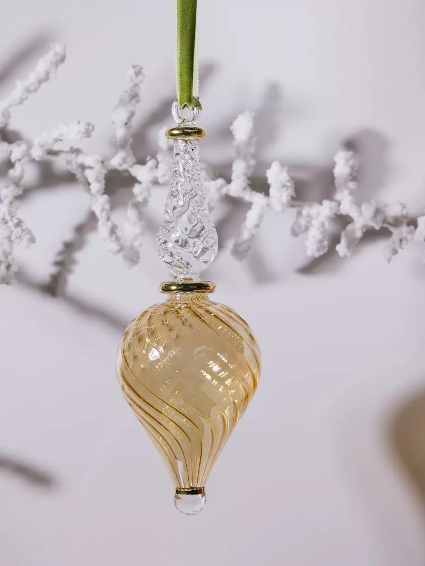 Елочное украшение стекло Волшебство на ветках VNVEG24/1-1