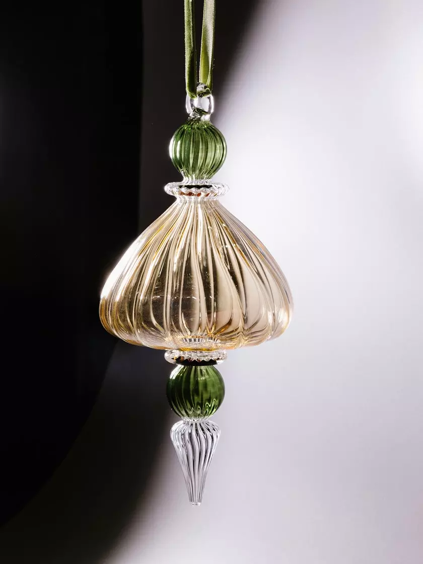 Елочное украшение стекло Волшебство на ветках VNVEG24/1-7