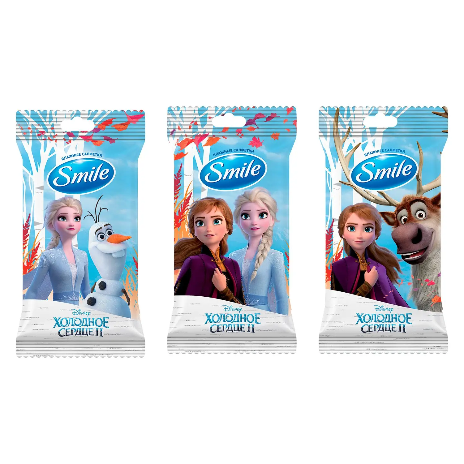 Влажные салфетки Smile Frozen детские очищающие 15 шт