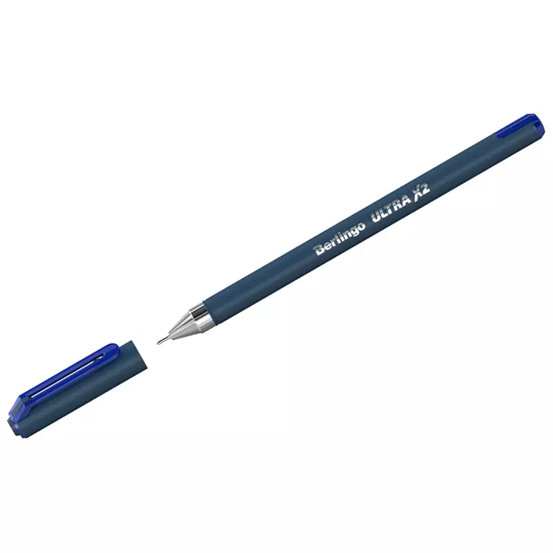 Шариковая ручка Berlingo Ultra X2 синяя, 0,7мм, игольчатый стержень CBp_07279