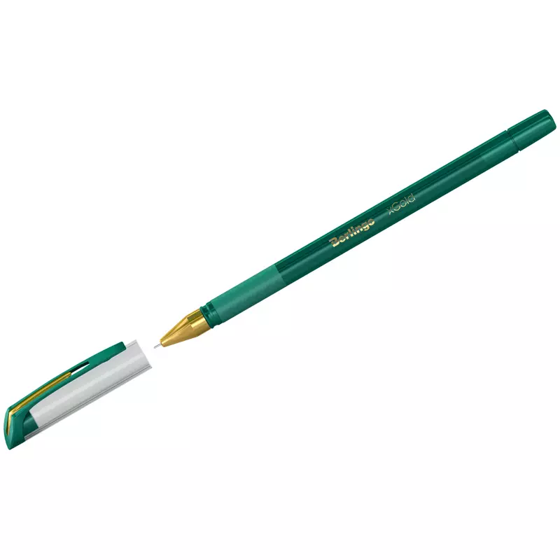 Шариковая ручка Berlingo xGold зеленая, 0,7мм, игольчатый стержень, CBp_07503