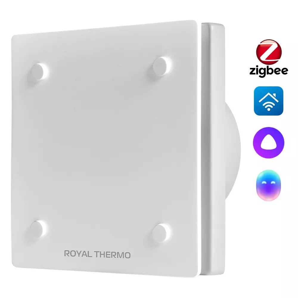 Вентилятор вытяжной Royal Thermo RAFC 100 White, обратный клапан