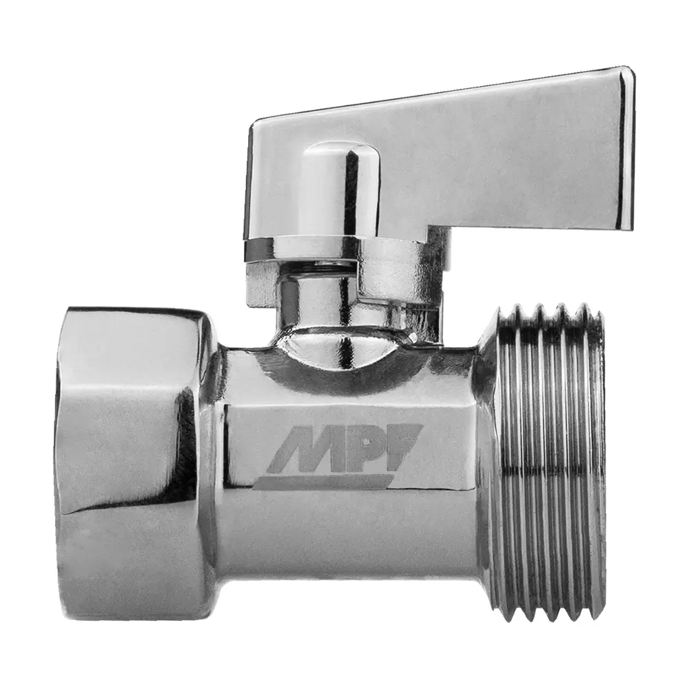 Кран-мини 1/2&quot; х 3/4&quot; ВР/НР, ХРОМ-POLISH.латунь, ГОСТ, MPF