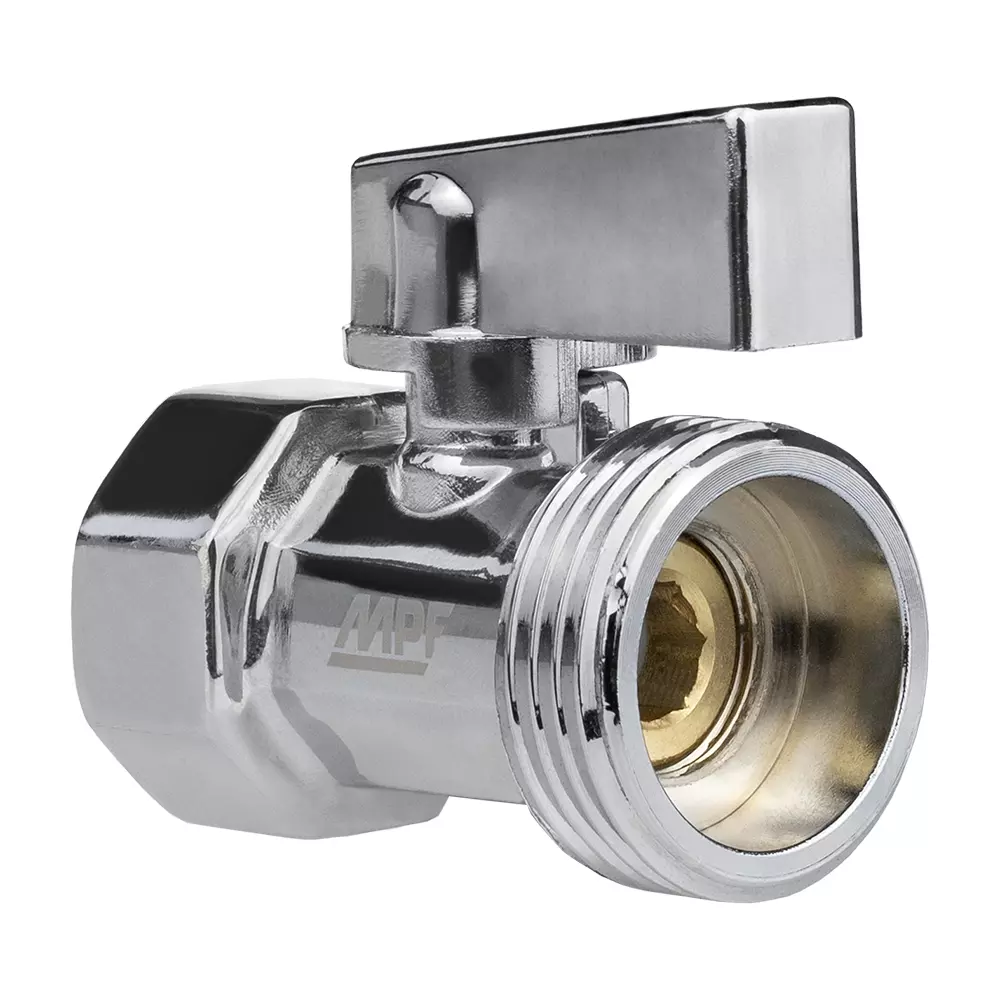 Кран-мини 1/2&quot; х 3/4&quot; ВР/НР, ХРОМ-POLISH.латунь, ГОСТ, MPF