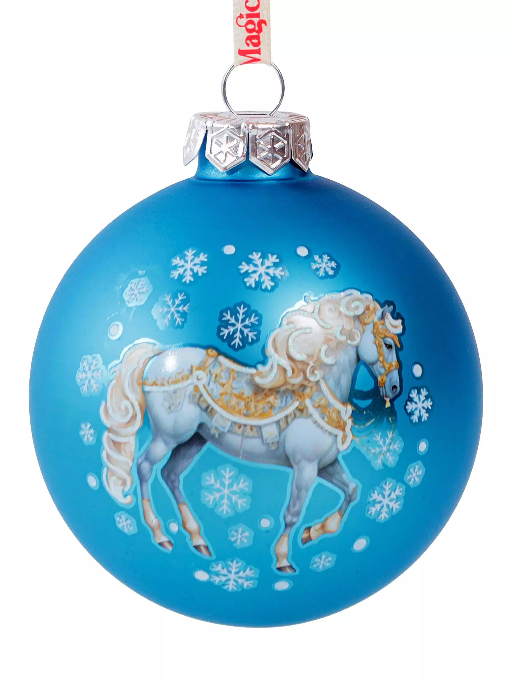 Новогоднее подвесное украшение из стекла / 8х8х8см 95615