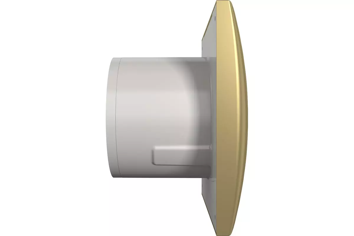 Вентилятор накладной вытяжной осевой AURA 4С champagne (D=100, V=90m3/h), обр. клапан