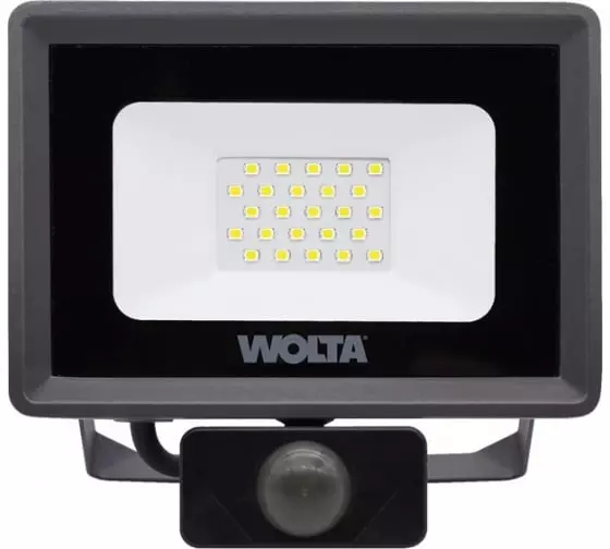 Прожектор светодиодный WOLTA WFL-20W/06S 20Вт 5700K P65 1800лм с датчиком