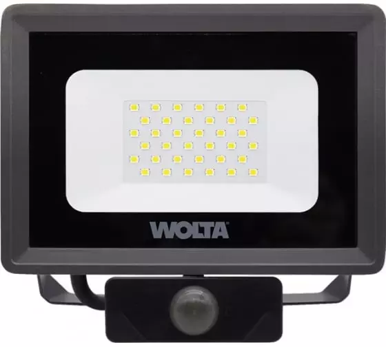 Прожектор светодиодный WOLTA WFL-30W/06S 30Вт 5700K IP65 2700лм с датчиком