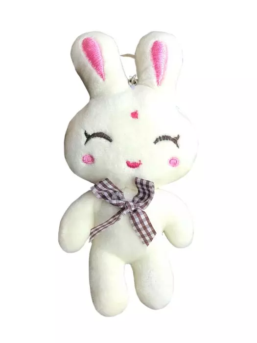 Брелок с подвесом в виде мягкой игрушки Светлый кролик 15,5*3,5*7 см 88658