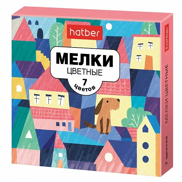 Мелки Hatber -Городок- 7 цв. в Картонной коробке ML_072696