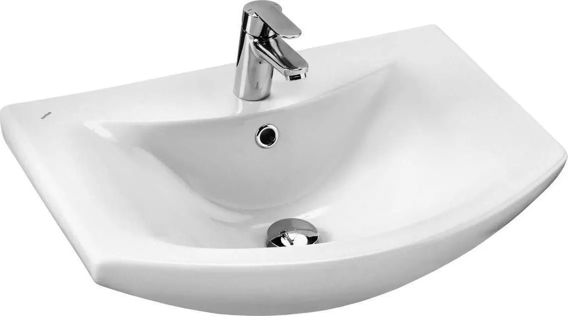 Тумба с раковиной напольная 60 см VOLNA Joli/Джоли Т6 белый с дверками + рак. Балтика 60, tnJOLI60.2D-01