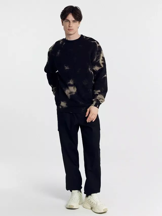 Свитшот мужской Mark Formelle 121801/1 черный эйсид, р-р 104-170/176 (52 / XL)